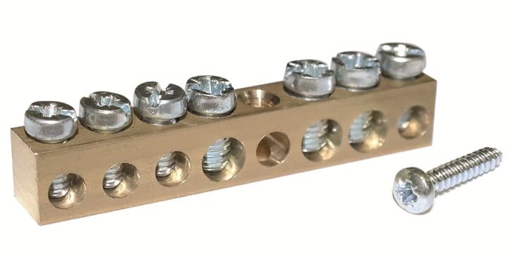 ABB - Barrette de Terre Laiton 3X16mm²+4X10mm²