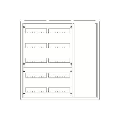 ABB - Armoire ComforLine A IP44 5Xrangées 800mm x 800mm Avec gaine à câble