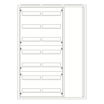 ABB - Armoire ComforLine A IP44 7Xrangées 1100mm x 800mm Avec gaine à câble