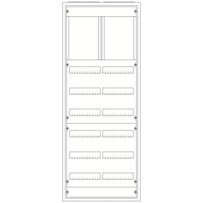 ABB - Armoire ComforLine A IP44 8Xrangées 1250mm x 800mm Avec gaine à câble