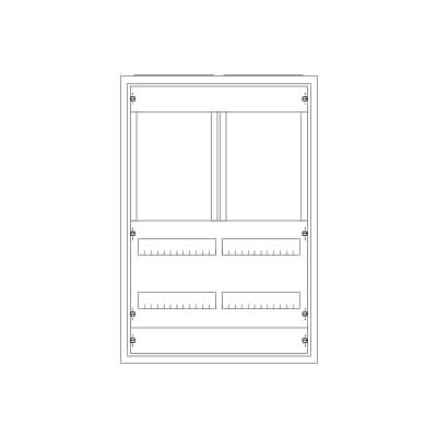 ABB - Armoire ComforLine A IP44 4Xrangées 800mm x 550mm Sans gaine à câble