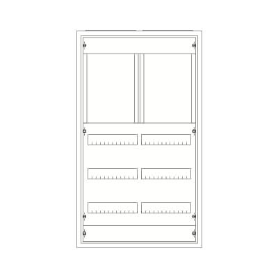 ABB - Armoire ComforLine A IP44 5Xrangées 950mm x 550mm Sans gaine à câble