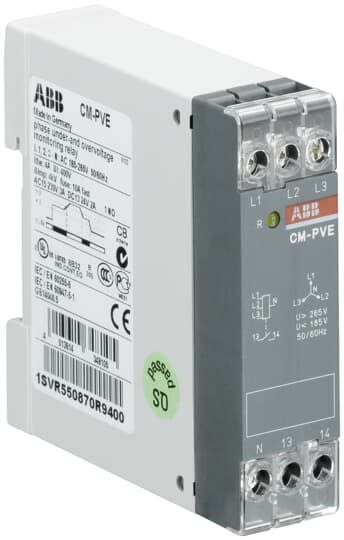 ABB - Relais de Contrôle 3Ph+N 3X320-460VAC1No