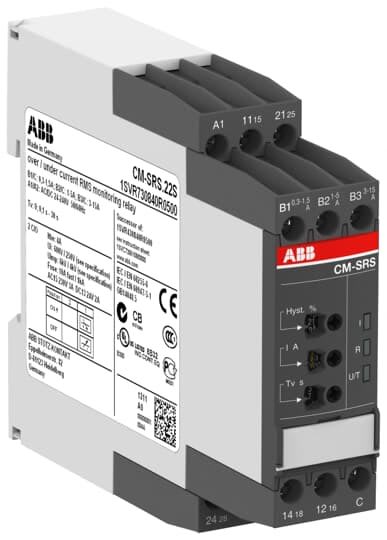 ABB - Cm-Srs.22S Current Relais de Controle 2C/O, B-C=0.3-15A Rms, 220-240Vac