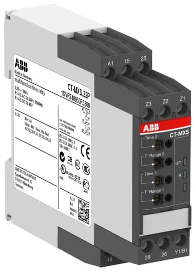 ABB - ct-Mxs.22P Relais Temporisés, Multifunction 2C/O, 24-48VDC, 24-240Vac