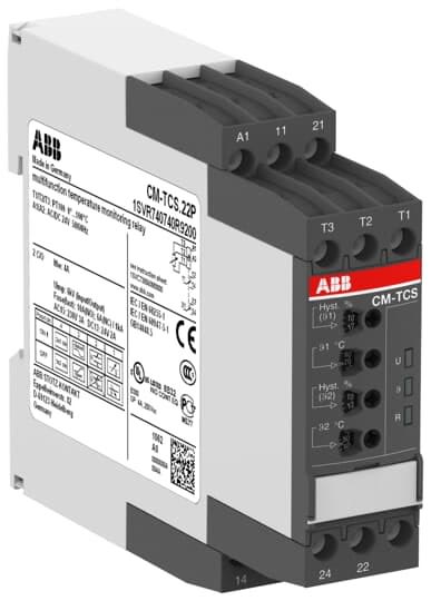 ABB - Relais Contrôle Température 0...+100°C 24V AC/DC ressort