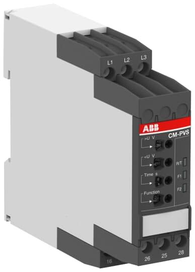 ABB - Cm-Pvs.41P Triphasés Relais de Controle 2C/O, 0,0.1-30S, L1-L2-L3=3X300-500Vac