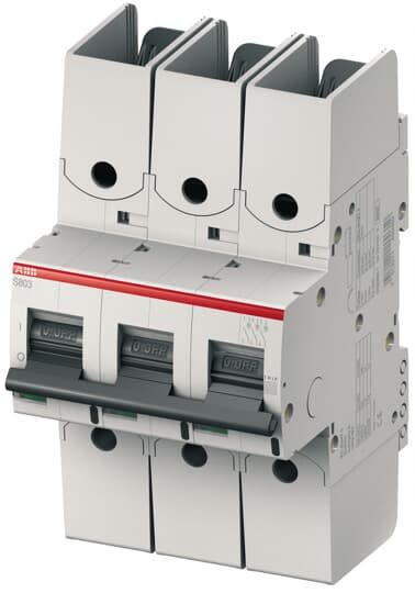 ABB - Disjoncteur modulaire 3P S803HV (1000VAC)-Courbe K - 6A - 4kA