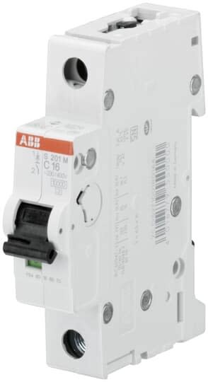 ABB - S200M Disjoncteur modulaire- 1P - 0,5A - Cbe C -10000A/15kA (1 module)-peignable