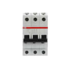 ABB - S200M Disjoncteur modulaire- 3P - 2A - Cbe C -10000A/15kA (3 modules)-peignable