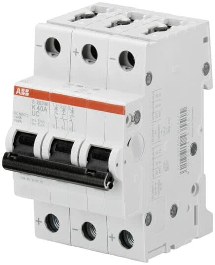 ABB - DisjoncteurDC (S203MUC) 3P 10KA 440VDC K-15A