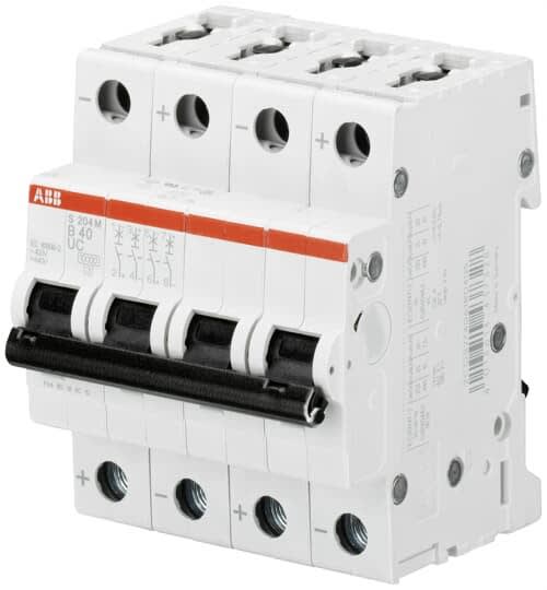 ABB - DISJONCTEUR DC (S204MUC) 4P 10KA 440VDC C-10A