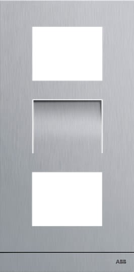ABB - Platine 1/3 audio/vidéo acier inoxydable