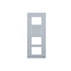 ABB - Platine 1/4 audio/vidéo aluminium