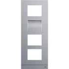 ABB - Platine 1/4 audio/vidéo acier inoxydable