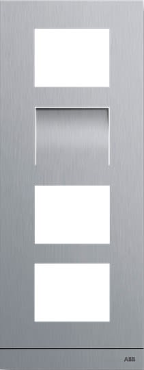 ABB - Platine 1/4 audio/vidéo acier inoxydable