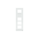 ABB - Platine 1/5 audio/vidéo blanc