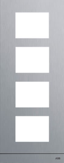 ABB - Platine 1/4 audio/vidéo acier inoxydable