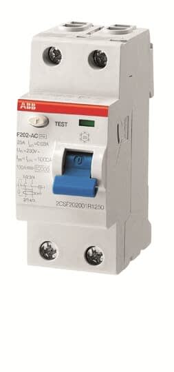 ABB - Interrupteur Différentiel - F200 - 2P - 25A - 100mA - Type AC