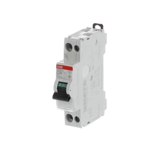 ABB - SN201L Disjoncteur modulaire - 1P+N - 3A - courbe C - 4500A/6kA - peignable