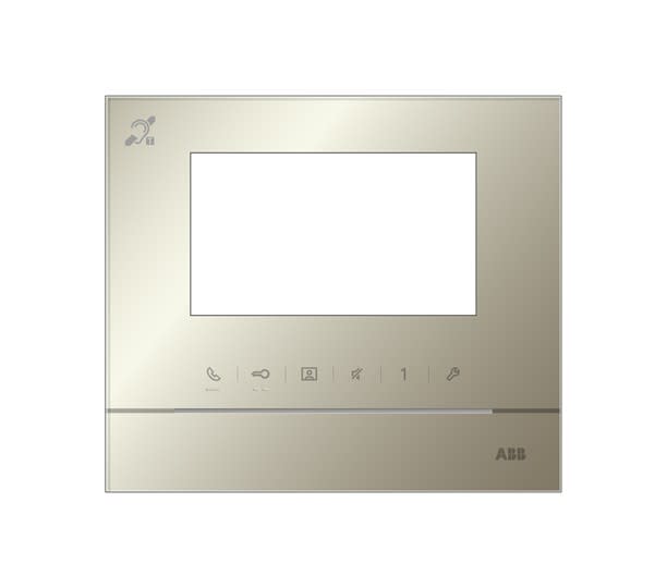 ABB - Welcome M Face Avant pour Ecran 4.3-Dore boucle Inductive