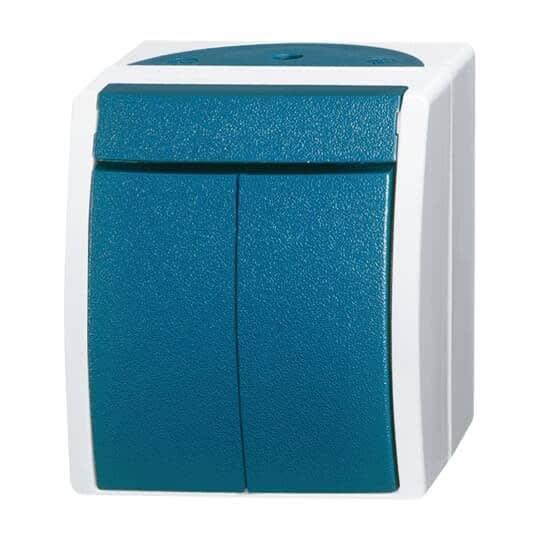 ABB - Interrupteur Double Allumage 53 Gris/Vert-Bleu