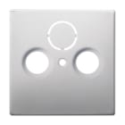 ABB - Plaque Centrale Pour Prise Radio/Tv/Sat Acier Inox