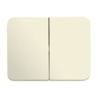 ABB - Enjoliveur Interrupteur Double 22G Ivoire/Blanc