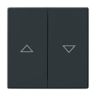 ABB - Enjoliveur Interrupteur Double Pour Store 81 Anthracite