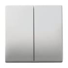 ABB - Enjoliveur Interrupteur Double 866 Acier Inox