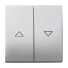 ABB - Enjoliveur Interrupteur Double Pour Store 866 Acier Inox