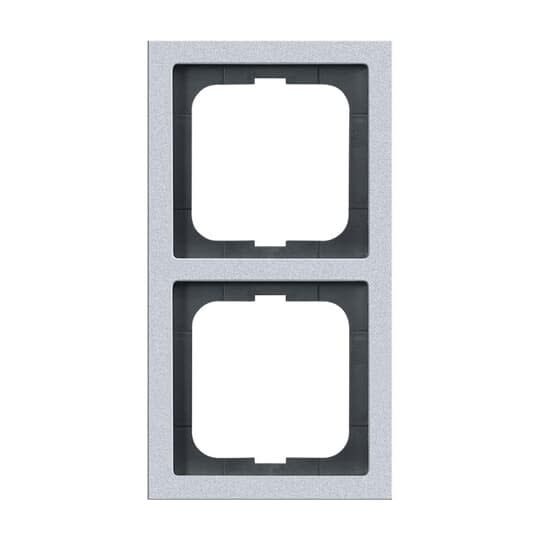ABB - Cadre 2 Poussoirs Aluminium/Argent