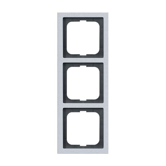 ABB - Cadre 3 Poussoirs Aluminium/Argent