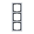 ABB - Cadre 3 Poussoirs Aluminium/Argent
