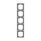 ABB - Cadre 5 Poussoirs Aluminium/Argent