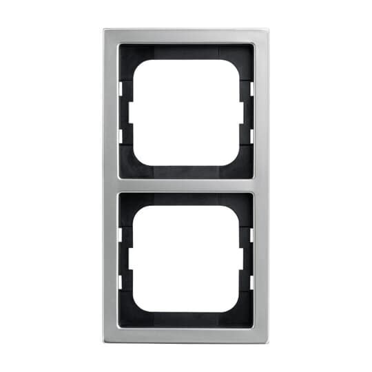ABB - Cadre 2 Poussoirs Acier Inox Pure