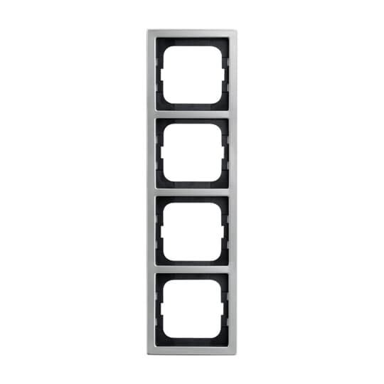 ABB - Cadre 4 Poussoirs Acier Inox Pure