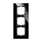 ABB - Cadre 3 Poussoirs Verre Sombre