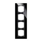 ABB - Cadre 4 Poussoirs Verre Sombre
