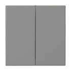 ABB - Enjoliveur Interrupteur Double 803 Meteor/Gris Métallique