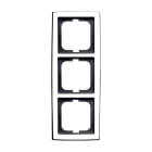 ABB - Cadre 3 Poussoirs Chrome Brillant