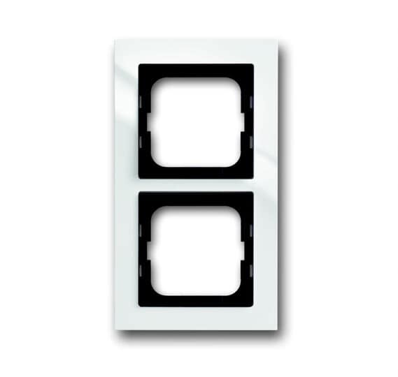 ABB - Cadre 2 Poussoirs Blanc Studio