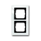 ABB - Cadre 2 Poussoirs Blanc Studio