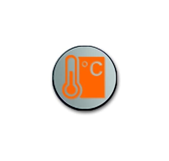 ABB - Etiquette Avec Symbole Thermostat Busch-Prion Acier Inox