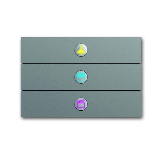 ABB - Commande 3 Touches Busch-Prion Acier Inox