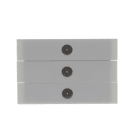 ABB - Commande 3 Touches Busch-Prion Blanc Studio Brillant