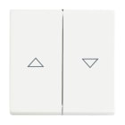 ABB - Enjoliveur Inter. Double Pour Store 884 Blanc Studio Mat