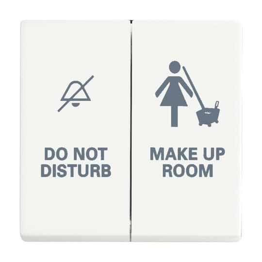 ABB - Enjoliveur Interrupteur Double 884 Blanc Studio Mat