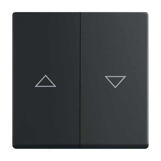 ABB - Enjoliveur Interrupteur Double Pour Store 885 Noir Mat