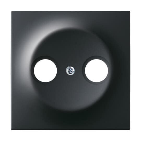 ABB - Enjo. Double Pour Prise Fm/Tv/Sat Noir Mat